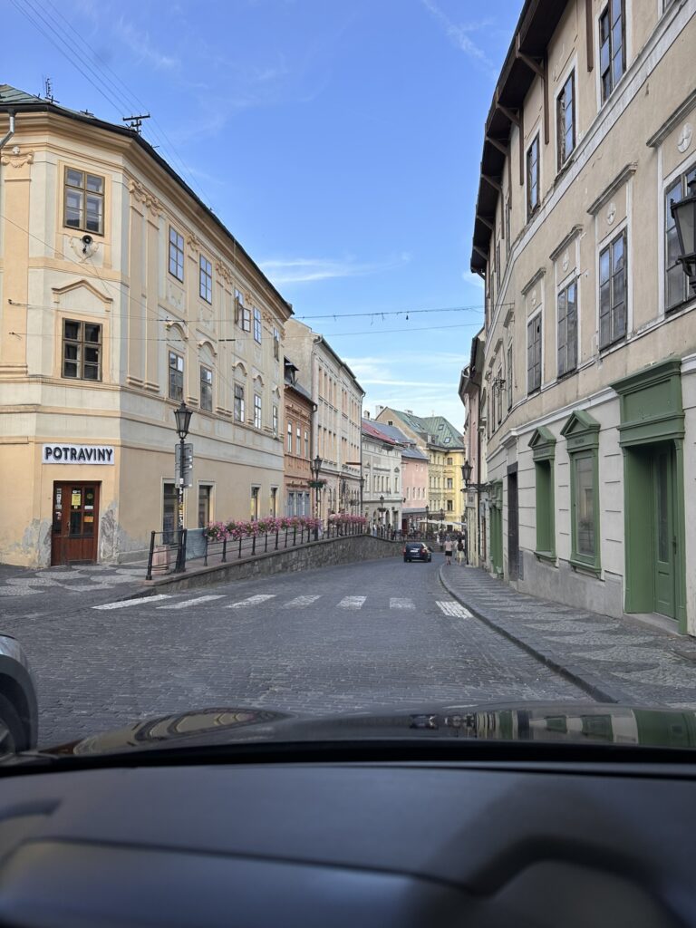 Arriving to Banská Štiavnica
